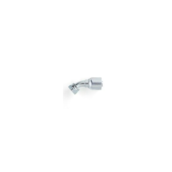Parker 43 Series, 45 Deg Short Drop Elbow, -4 Female Seal-Lok Swivel, -4 Hose, Steel, Zinc-Nickel Plating 1J743-4-4-ZJ - main